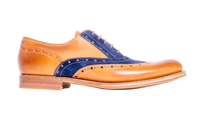 Abingdon 8211 Cedar CalfNavy Suede Men Barker Shoes Mens Oxfords