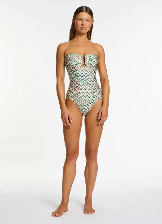 Acacia Bandeau One Piece Multi Women JETS Australia Bandeau One Piece