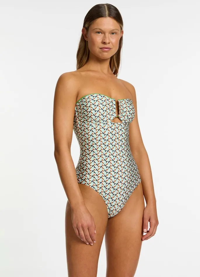 Acacia Bandeau One Piece Multi Women JETS Australia Bandeau One Piece