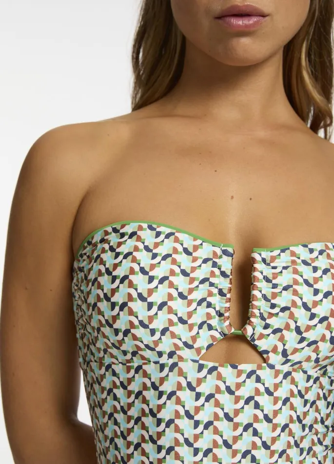 Acacia Bandeau One Piece Multi Women JETS Australia Bandeau One Piece