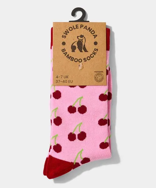 Accessories and Jewellery Joebrowns Apparel Cherry Bamboo Socks Pink Accessories and Jewellery Joebrowns Apparel Cherry Bamboo Socks Pink