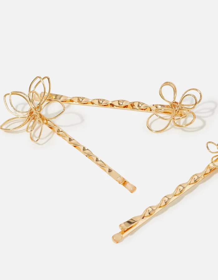 Accessorize 3D Floral Hair Slide Set Women Hair Accessories