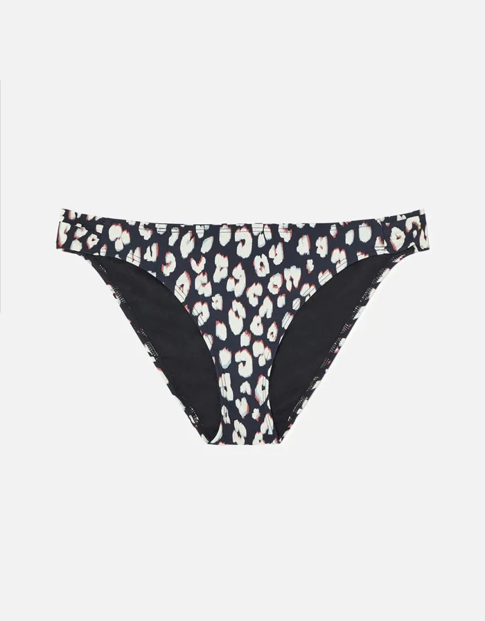 Accessorize Animal Print Bikini Briefs Black Black White Women Bikinis