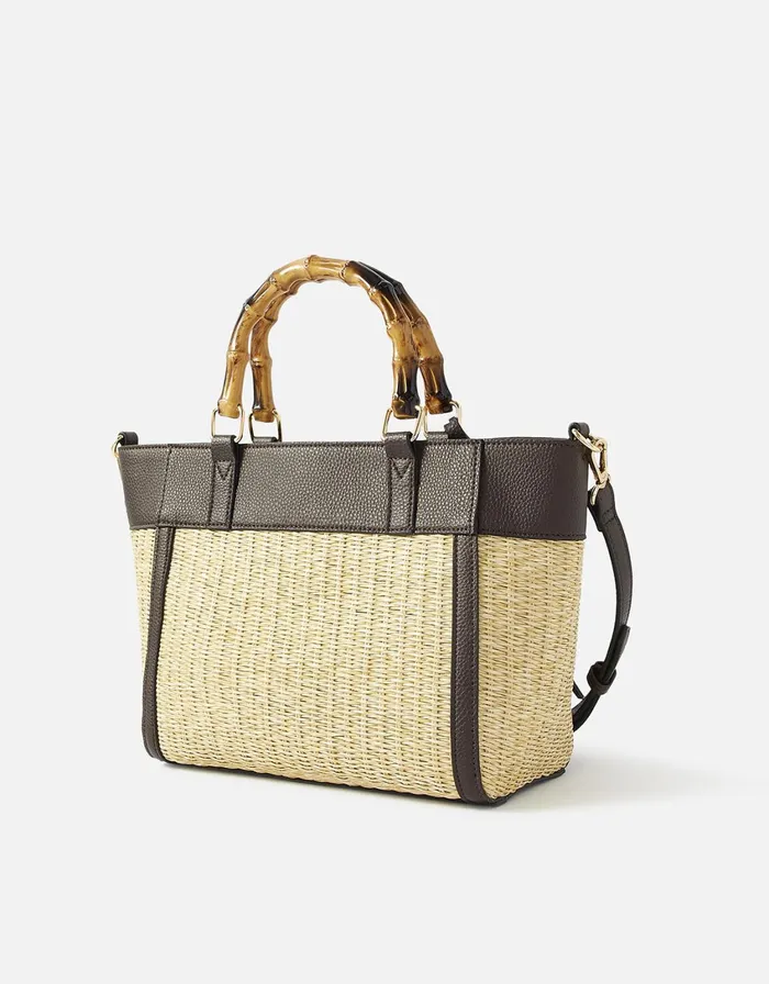 Accessorize Bamboo Handheld Bag Women Top Handle Bags