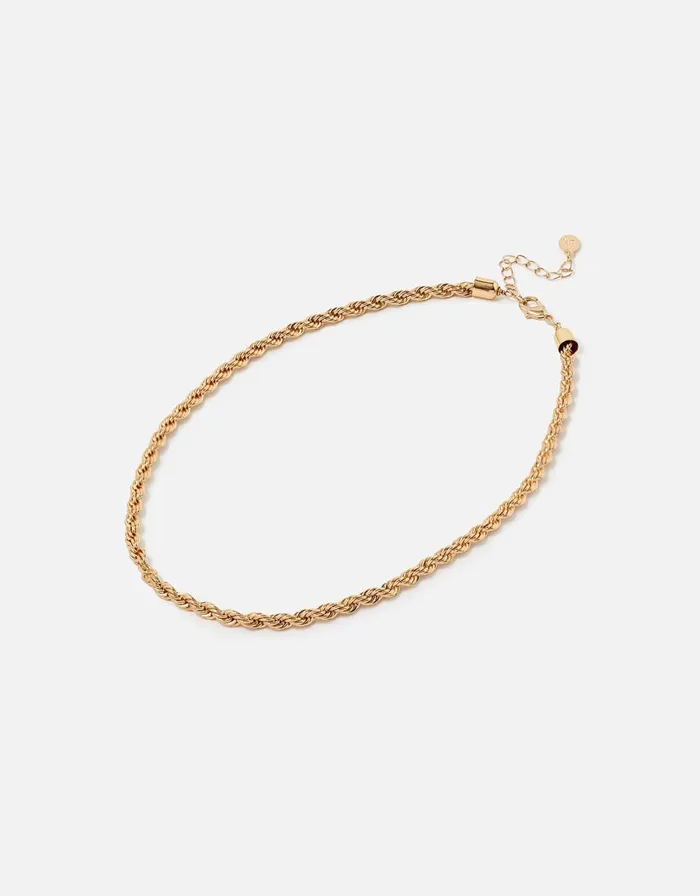Accessorize Berry Blush Twisted Rope Necklace Women Necklaces
