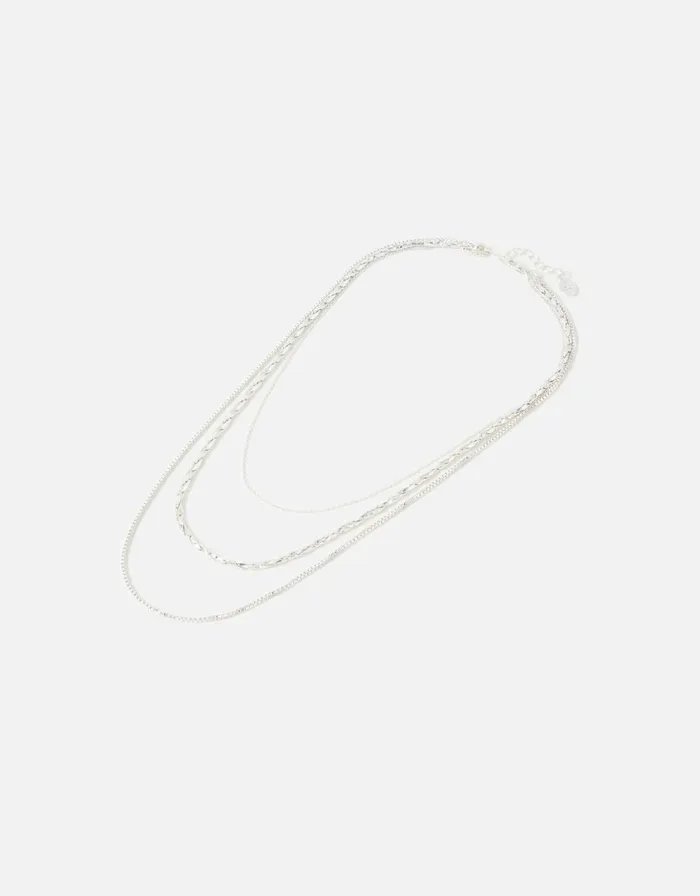 Accessorize Blue Harvest Mixed Chain Necklace Women Necklaces