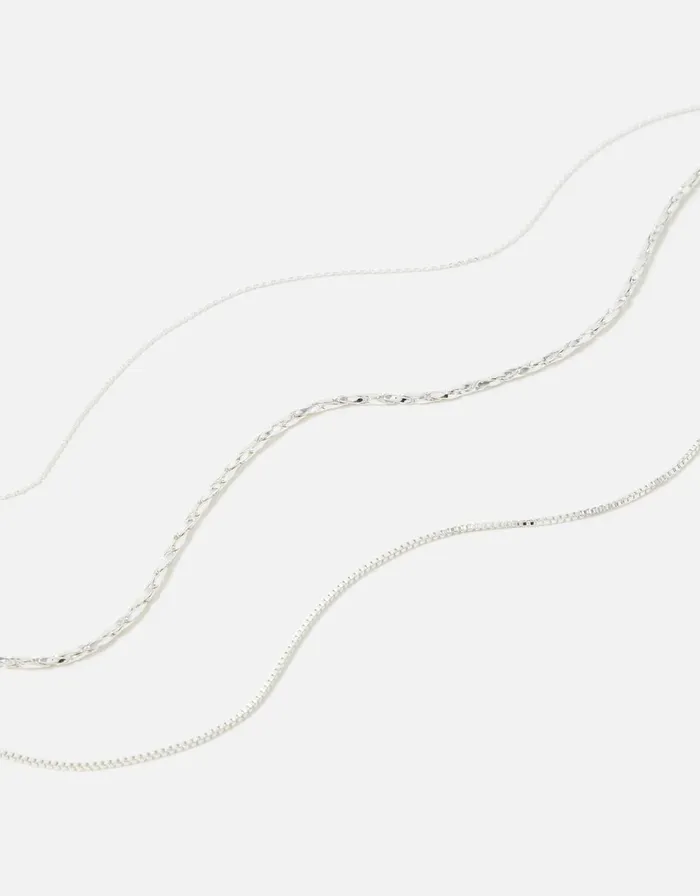 Accessorize Blue Harvest Mixed Chain Necklace Women Necklaces
