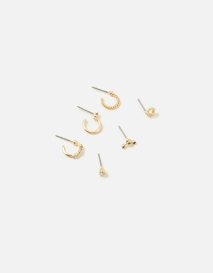 Accessorize Blue Harvest Stud And Hoop Multipack Women Earrings