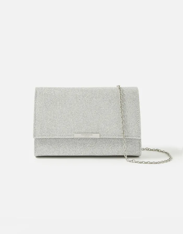 Accessorize Box Clutch Bag Silver Silver Women Clutch Bags