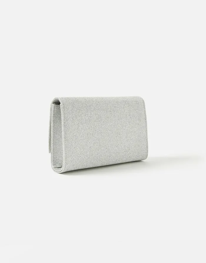 Accessorize Box Clutch Bag Silver Silver Women Clutch Bags