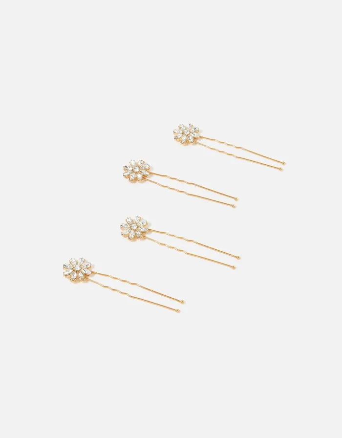 Accessorize BRIDAL Embellished Floral Hair Grips Women Hair Accessories