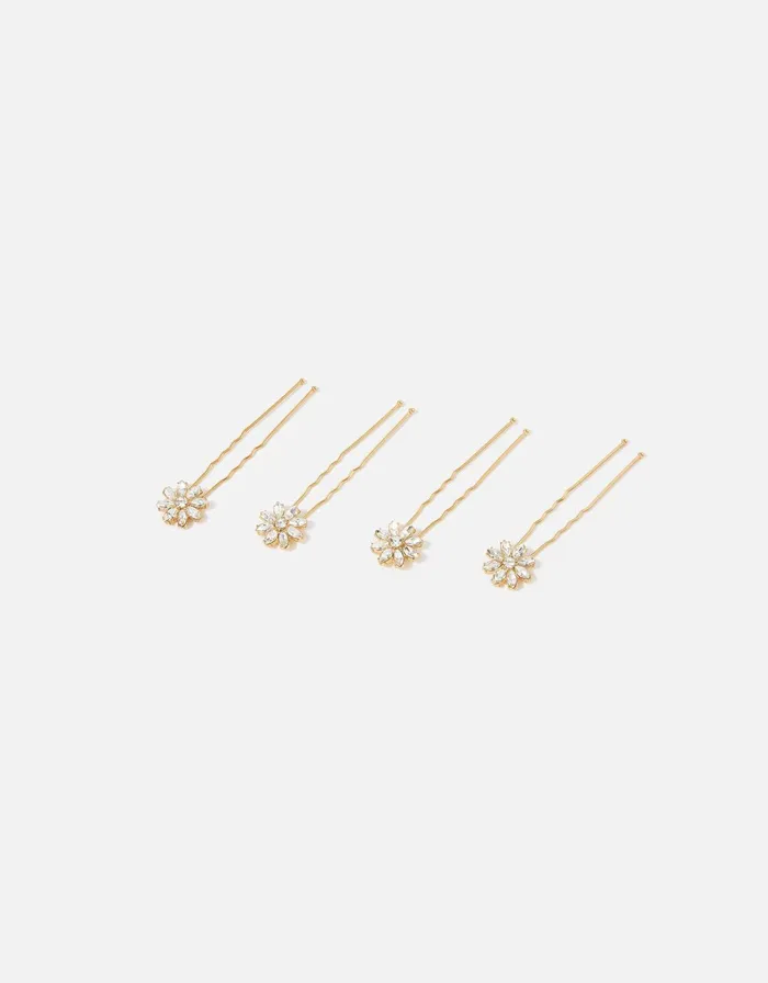 Accessorize BRIDAL Embellished Floral Hair Grips Women Hair Accessories