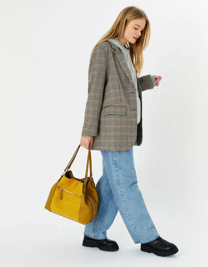 Accessorize Brooklyn Casual Shoulder Bag Yellow Ochre Women Vegan Bags Backpacks and Purses