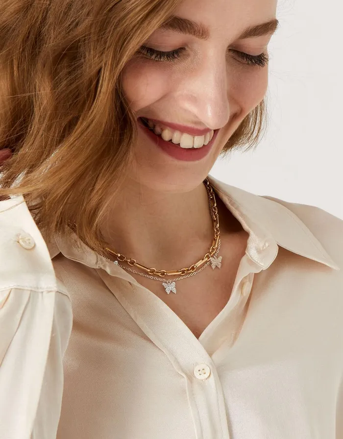 Accessorize Butterfly Charm Necklace Women Necklaces