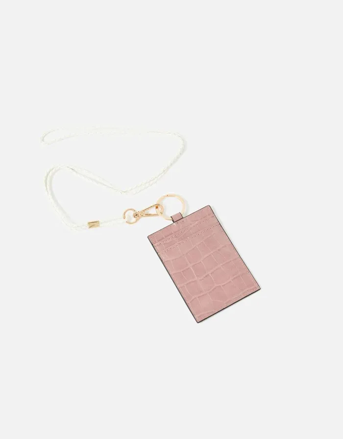 Accessorize Cardholder Lanyard Pink Pink Women Vegan Bags Backpacks and Purses