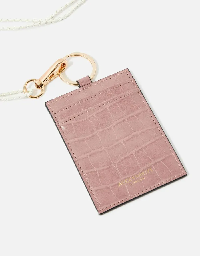 Accessorize Cardholder Lanyard Pink Pink Women Vegan Bags Backpacks and Purses