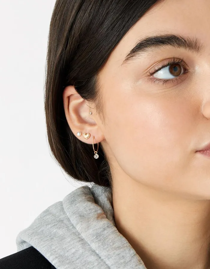 Accessorize Charm Hoop Earrings Multipack Women Earrings