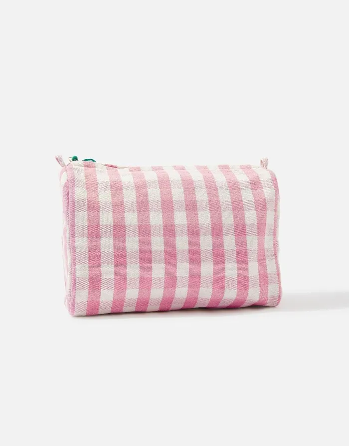 Accessorize Cherry Charm Gingham Washbag Women Travel Bags