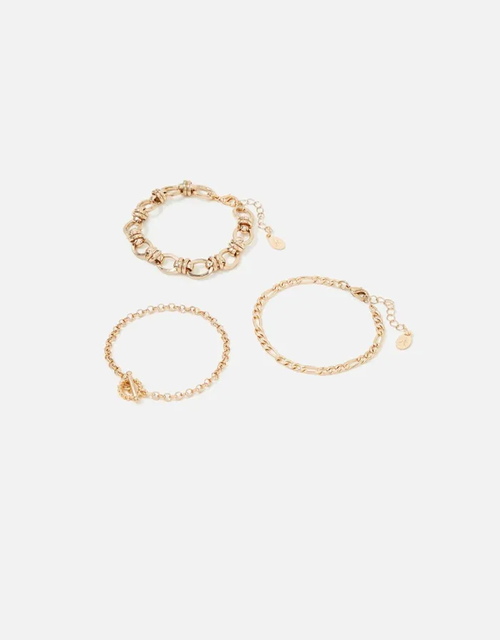 Accessorize Chunky Chain Bracelet Set Women Bracelets
