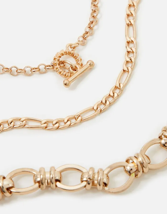 Accessorize Chunky Chain Bracelet Set Women Bracelets