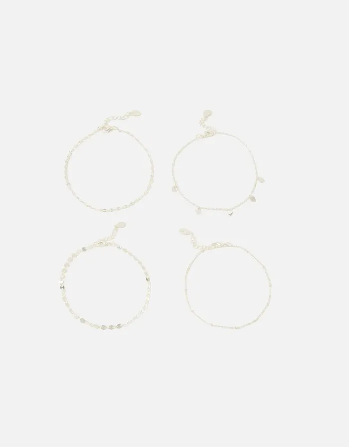 Accessorize Circle Anklet Multipack Women Anklets