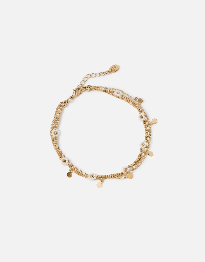 Accessorize Daisy Chain Layered Anklet Women Anklets