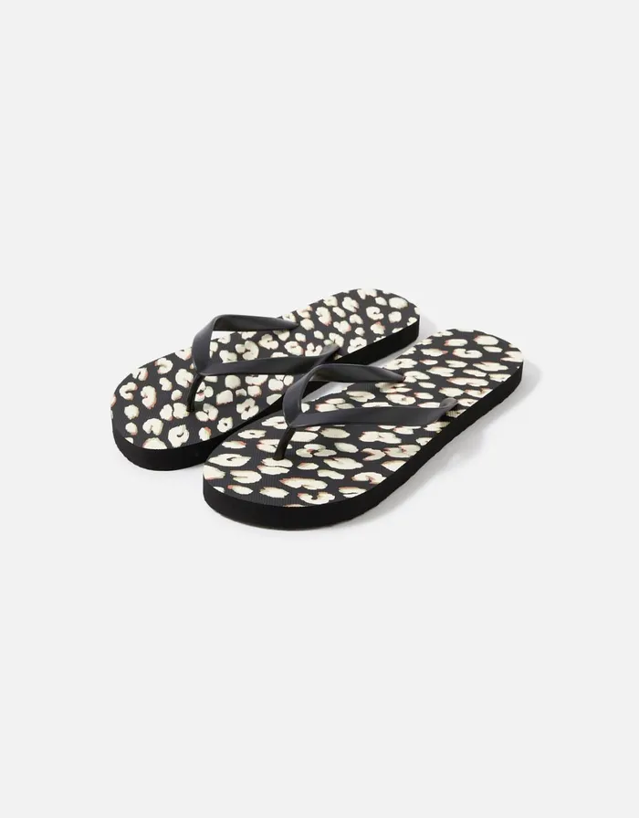 Accessorize Eva Leopard Print Flip Flops Leopard Leopard Women Sandals and Flip Flops