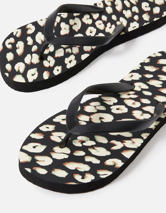 Accessorize Eva Leopard Print Flip Flops Leopard Leopard Women Sandals and Flip Flops