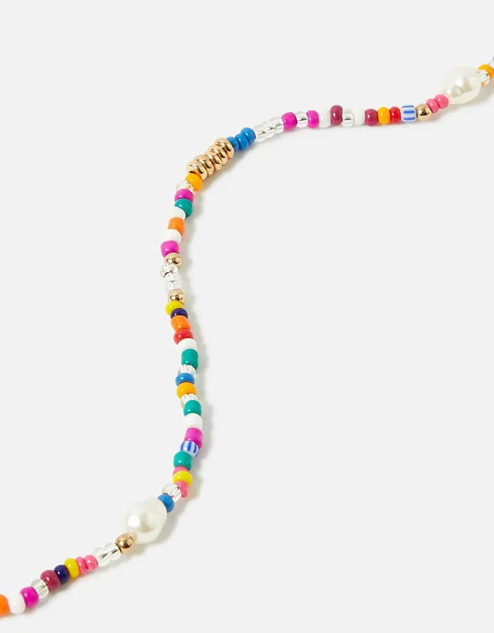 Accessorize Eye Candy Mini Bead And Pearl Round Necklace Women Necklaces