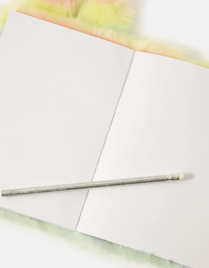 Accessorize Fluffy Bunny Notebook With Pencil GirlsWomen Stationery