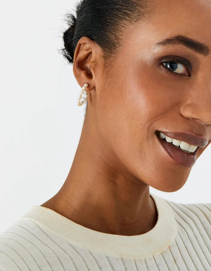 Accessorize Freshwater Pearl Hoop Earrings Women Earrings