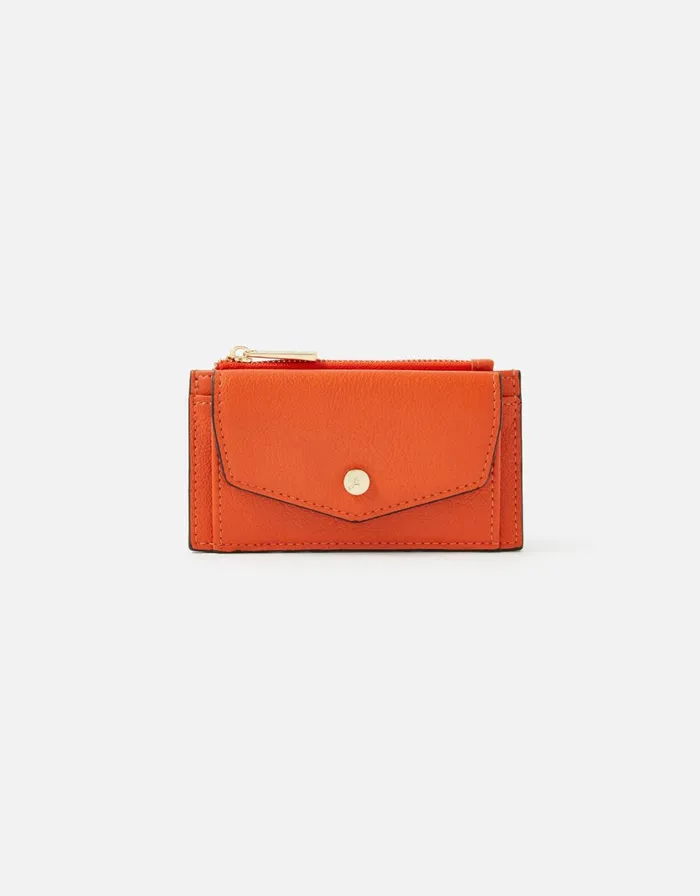 Accessorize Front Flap Cardholder Orange Orange Women Vegan Bags Backpacks and Purses