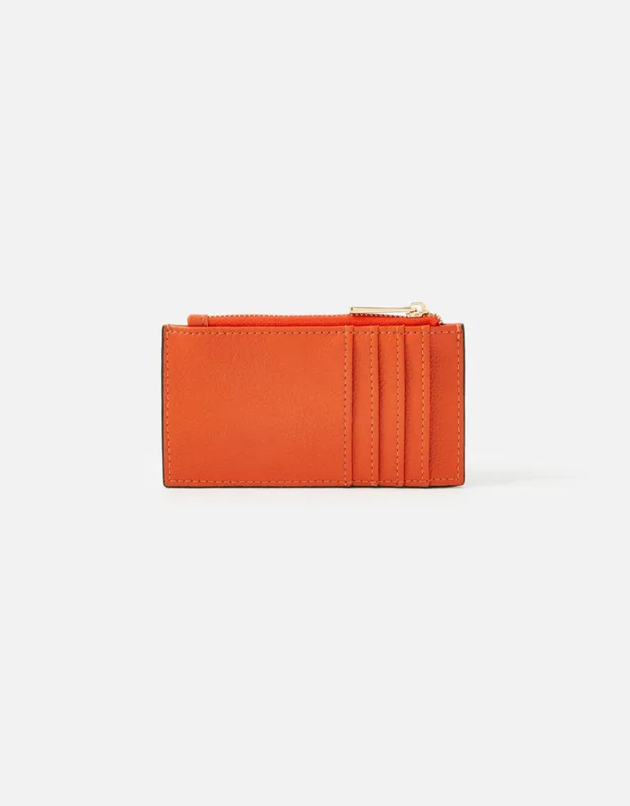 Accessorize Front Flap Cardholder Orange Orange Women Vegan Bags Backpacks and Purses
