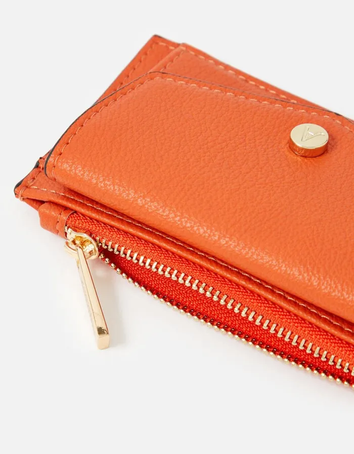 Accessorize Front Flap Cardholder Orange Orange Women Vegan Bags Backpacks and Purses