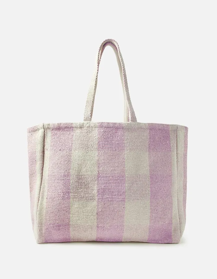 Accessorize Gigi Gingham Tote Purple Lilac Women Beach Bags