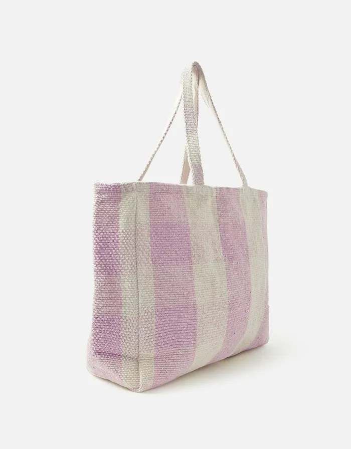 Accessorize Gigi Gingham Tote Purple Lilac Women Beach Bags