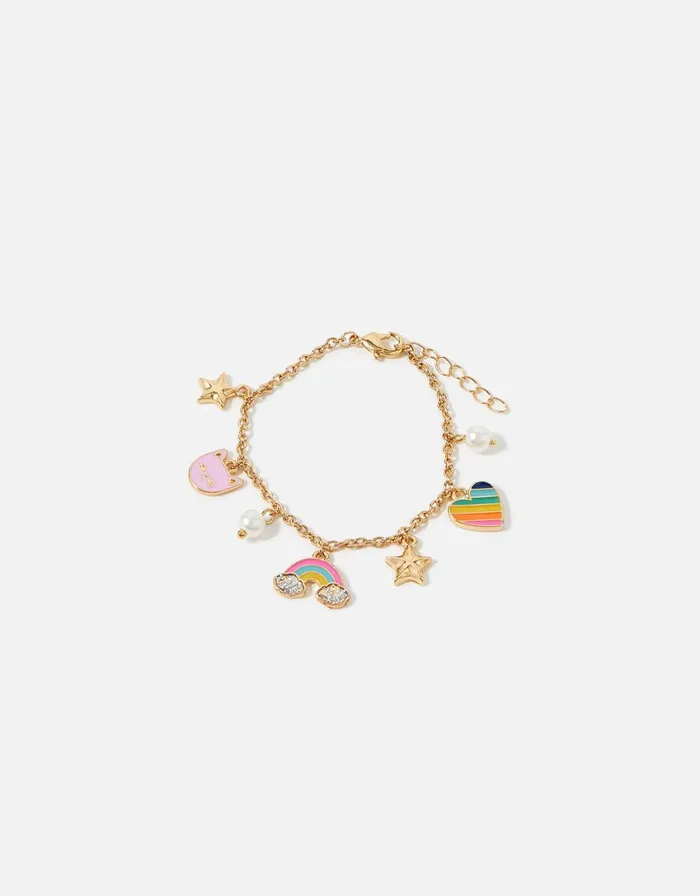 Accessorize Girls Cool Cats Charm Bracelet Girls Jewellery