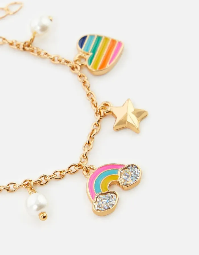 Accessorize Girls Cool Cats Charm Bracelet Girls Jewellery