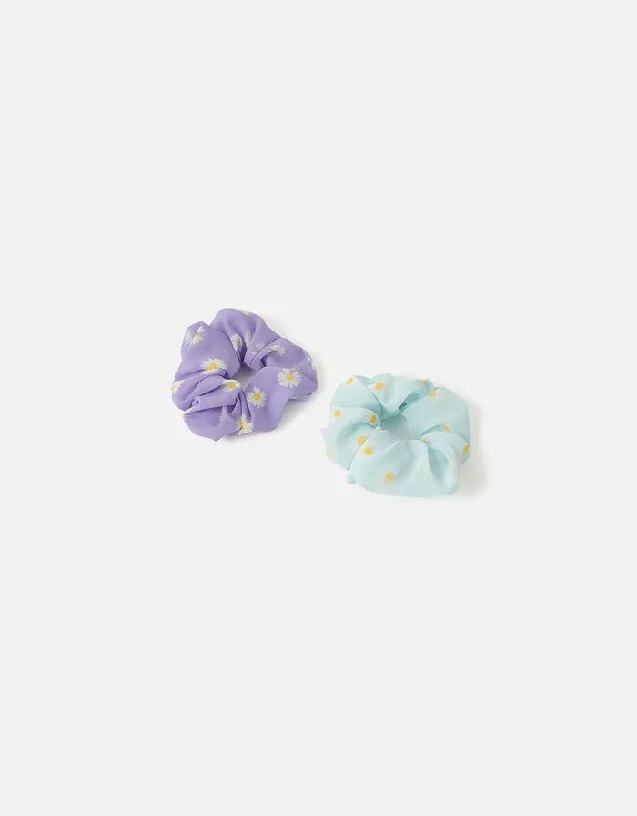Accessorize Girls Daisy Scrunchie Twinset Girls Hair Accessories