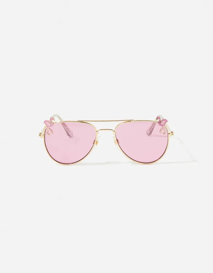 Accessorize Girls Flamingo Aviator Sunglasses Girls Accessories