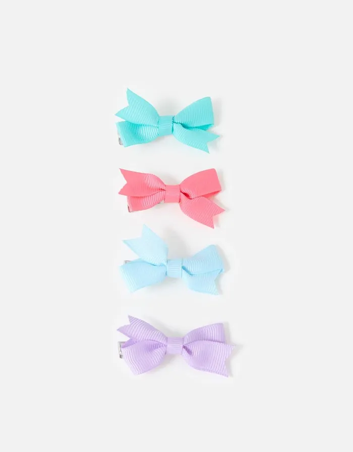Accessorize Girls Grosgrain Hair Bow Set Girls Hair Accessories