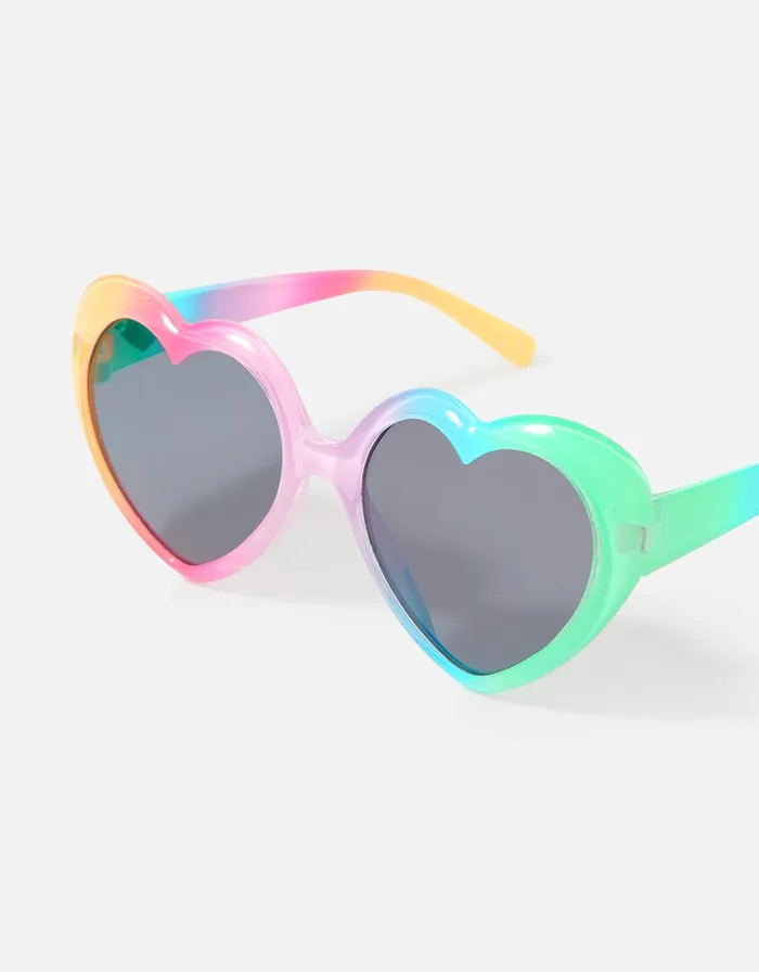 Accessorize Girls Rainbow Ombre Heart Sunglasses Girls Accessories