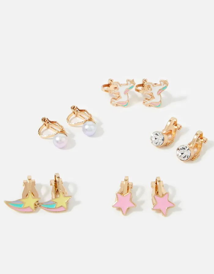 Accessorize Girls Unicorn ClipOn Earrings Girls Jewellery