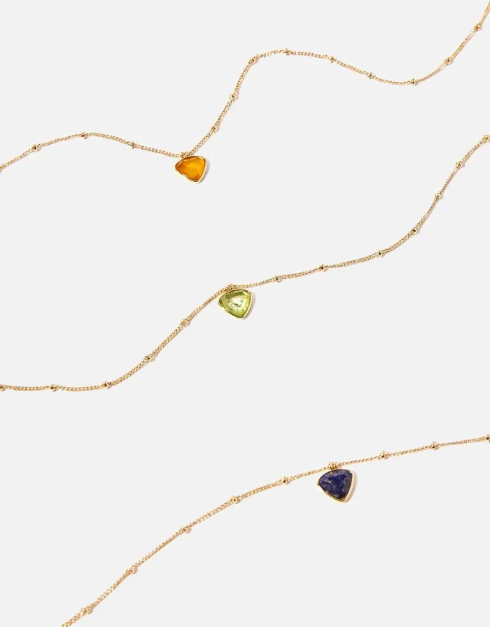 Accessorize GoldPlated Birthstone Necklace Gold Gold Women Necklaces