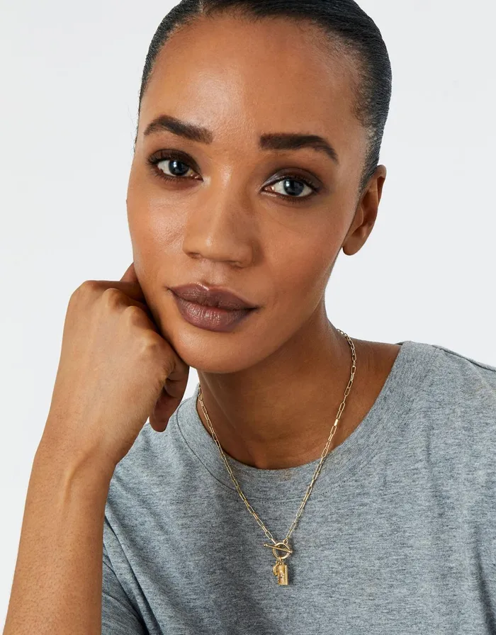Accessorize GoldPlated Charm Celestial TBar Necklace Women Necklaces
