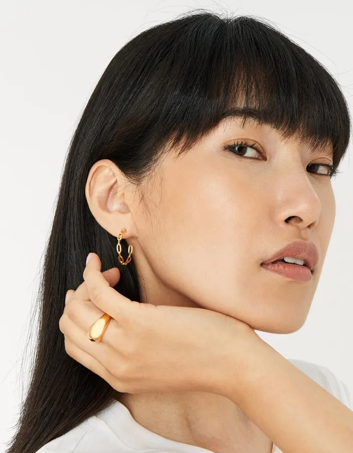 Accessorize GoldPlated Chunky Dome Ring Gold Gold Women Rings