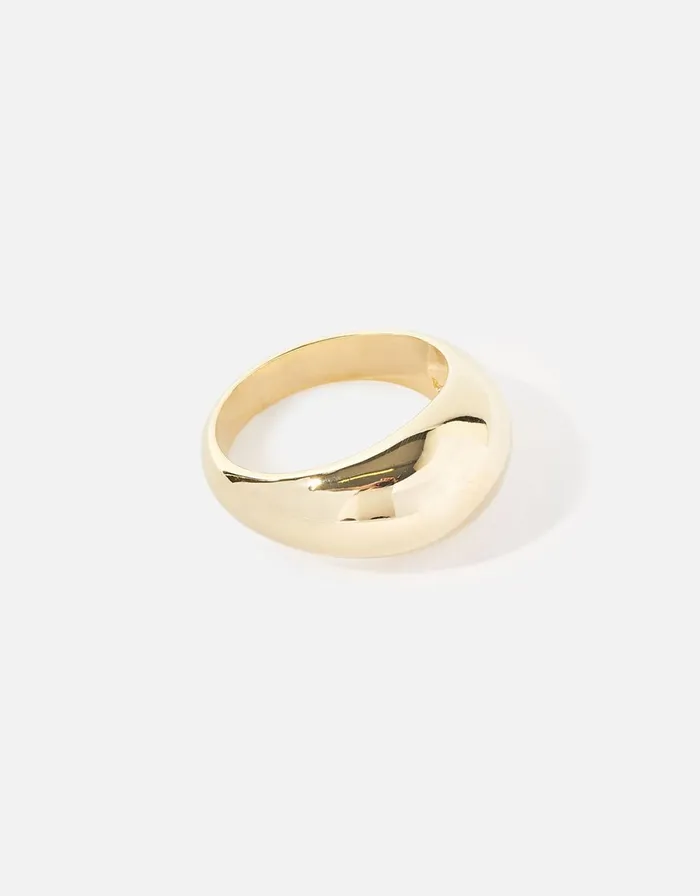 Accessorize GoldPlated Chunky Dome Ring Gold Gold Women Rings