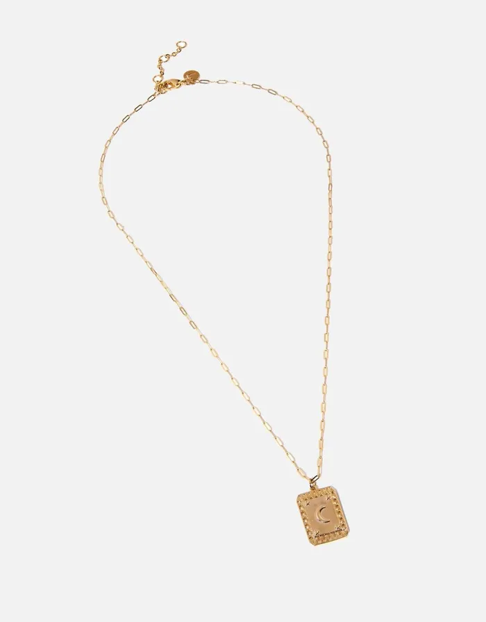 Accessorize GoldPlated Heirloom Moon Pendant Necklace Women Necklaces