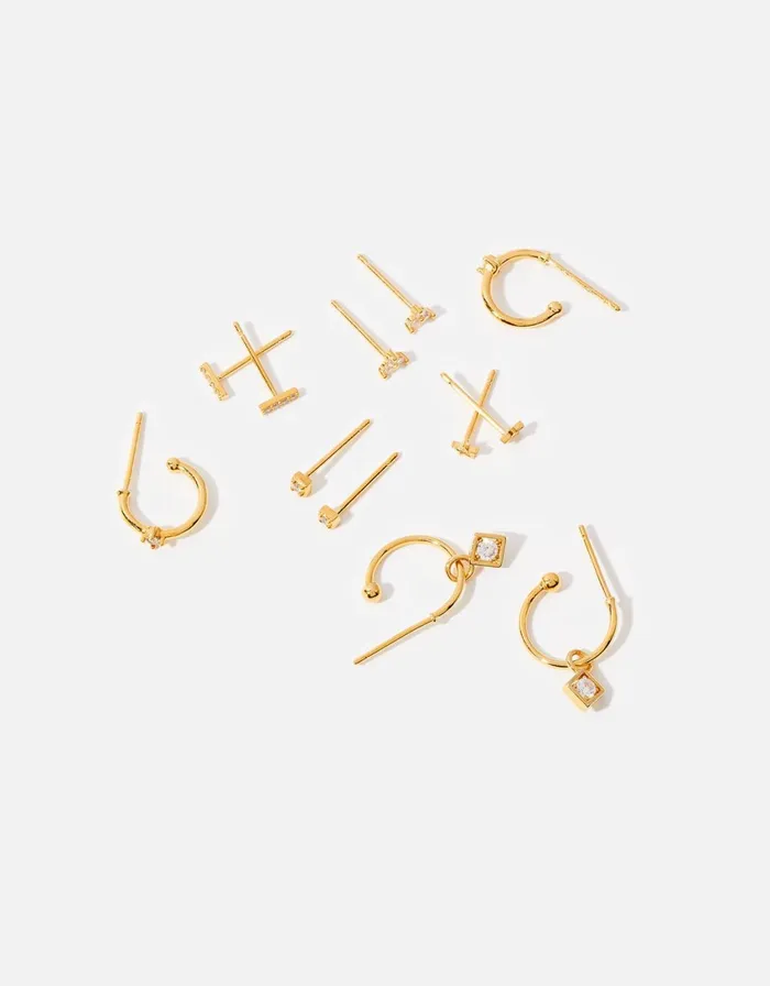 Accessorize GoldPlated Hoop And Stud Multipack Women Earrings