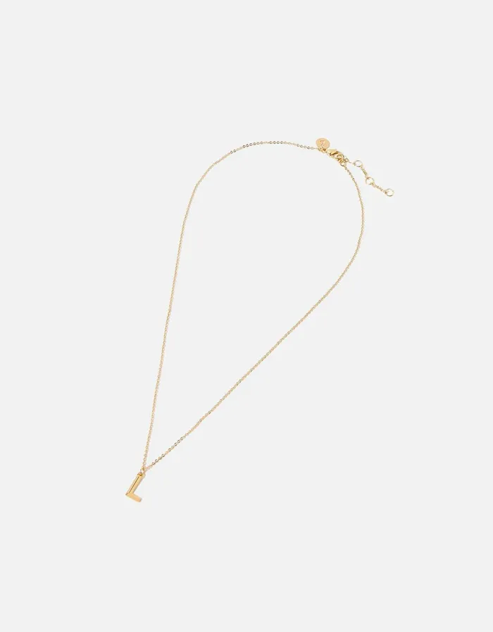 Accessorize GoldPlated Initial Pendant Necklace Gold Gold Women Necklaces